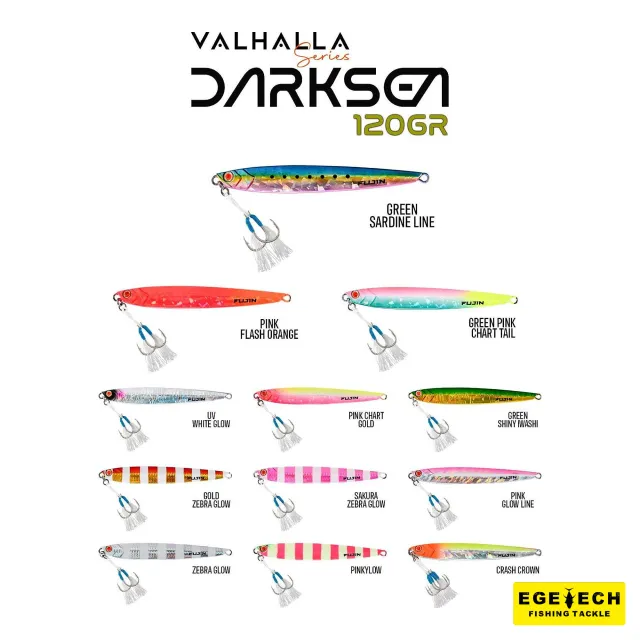 Fujin Valhalla Darksea 120 gr metal jig yem UV Glow