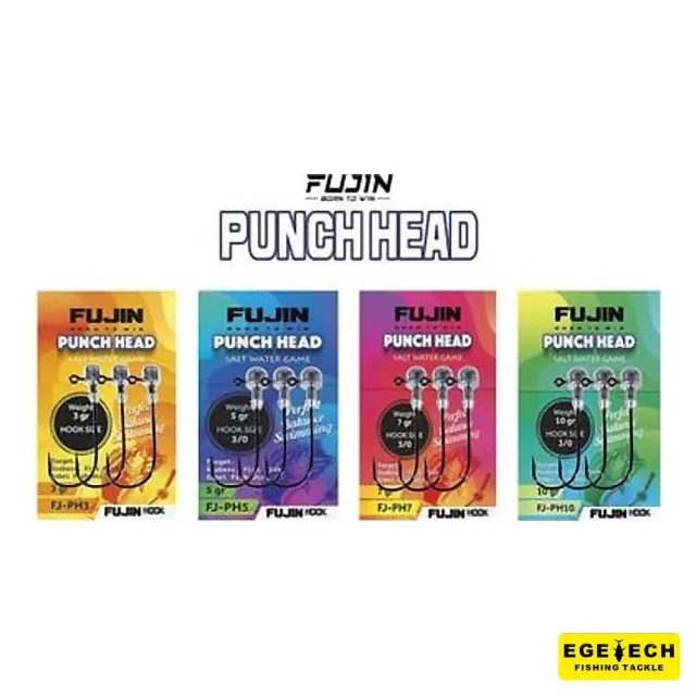 Fujin Punch Head Jighead silikon yem için jig head