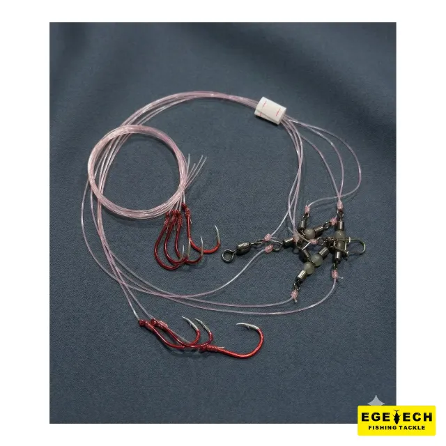 EGETECH Red Octopus Fangri Mercan Tonga hazır olta takımı