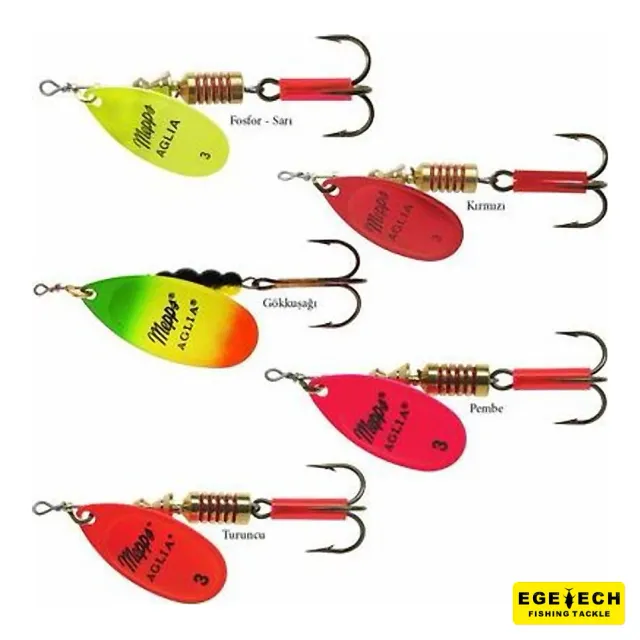 Mepps Aglia Fluo Rainbow olta kaşığı fosforlu — alternatif görünüm