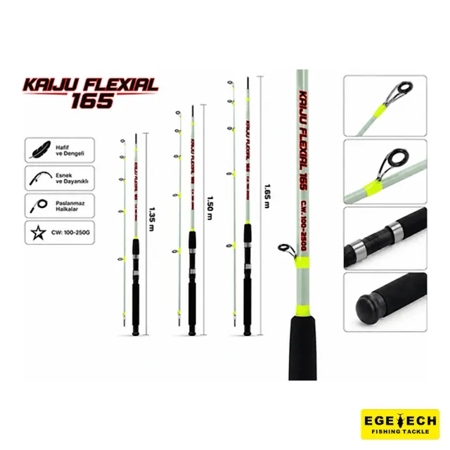Kaiju Flexial vidalı tekne kamışı bot ve tekne avı