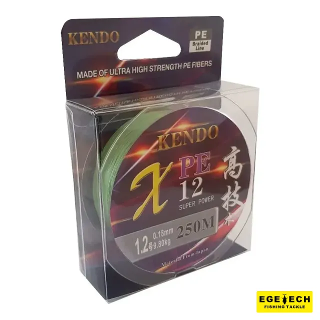 Kendo 12 PE 250 mt dark green örgü ip