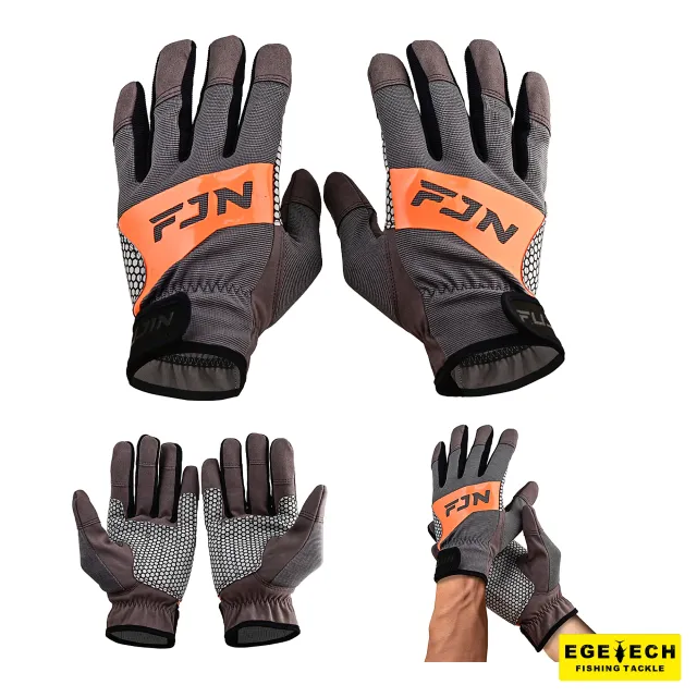 Fujin Pro Angler Trolling Gloves Grey balıkçı eldiveni