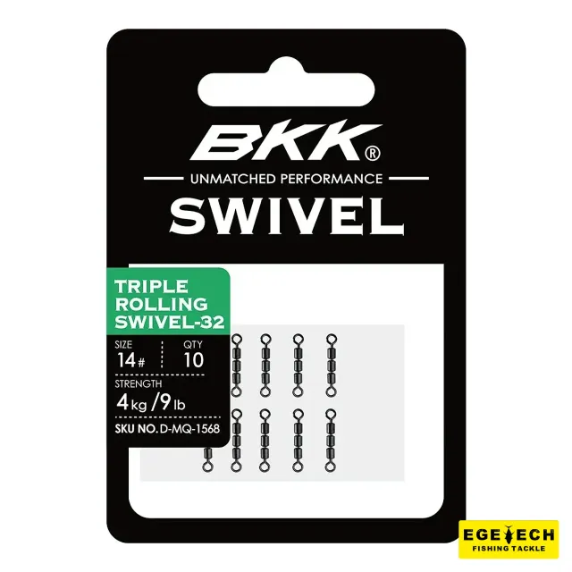 BKK Triple Rolling Swivel-32 fırdöndü siyah kaplama