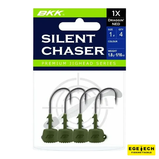 BKK Silent Chaser Draggin NED Green jig head